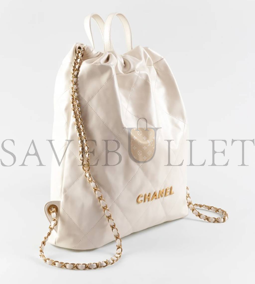 Ch*el 22 backpack gold hardware as3313 b08037 10601 (48*45*10cm)